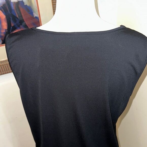 Bob Mackie Wearable Art Black w/ White Sequins Sleeveless Top Size Large - Picture 8 of 10